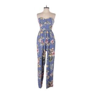 Band Of Gypsies Floral Jumpsuit Garden Cottagecore Sweetheart Bra Top Small